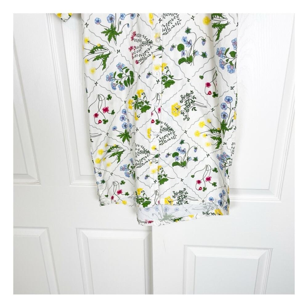 Tuckernuck Corsica Wildflower Floral Shirt Dress Short Sleeve Cotton Poplin Sz S - Picture 4 of 12
